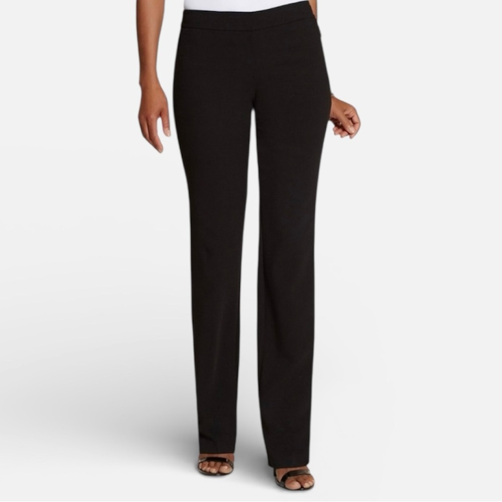 Chicos Womens Manhattan Straight Pants Size 00 (XS - 0/2) Ultimate Fit Black NWT
